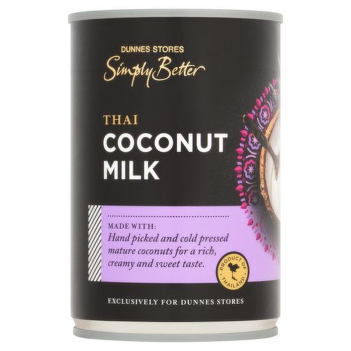 Dunnes Stores Simply Better Thai Coconut Milk 400ml