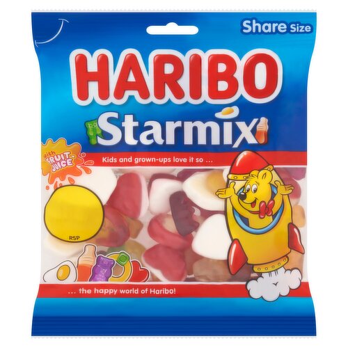 HARIBO Starmix Fruit & Cola Flavour Jelly & Foam Sweets Sharing Bag 140g