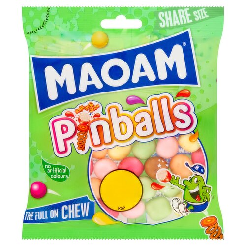 MAOAM Pinballs Fruit & Cola Flavour Chewy Sweets Sharing Bag 140g