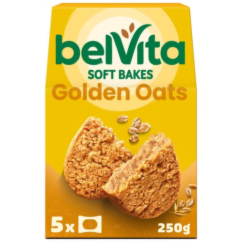 Belvita Soft Bakes Golden Oats Cereal Snack Bars Multipack 250g (5 x 50g)