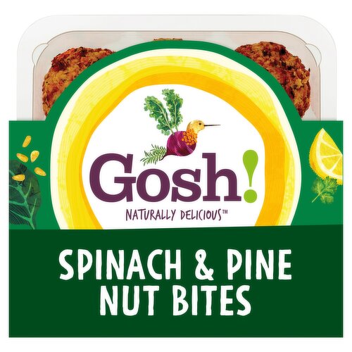 Gosh! Spinach & Pine Nut Bites with Chickpeas, Lemon & Parsley 171g
