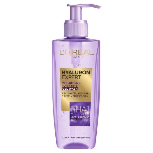 L'Oréal Paris Hyaluron Expert Gel Wash, Hyaluronic Acid, Hydrates and Replumps Skin, 200ml