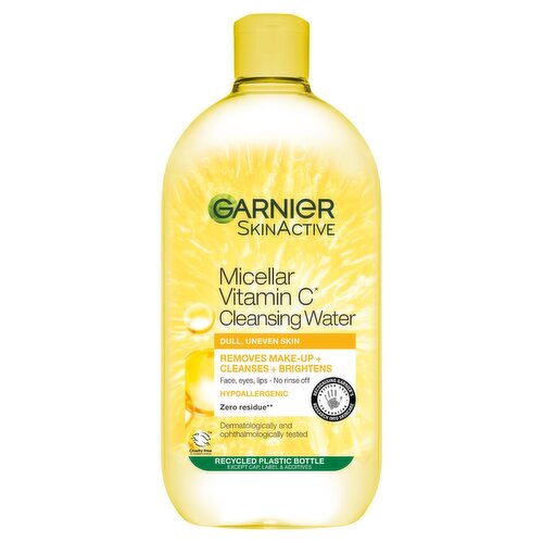 Garnier Micellar Vitamin C Water, Gentle face Cleanser & Makeup Remover, Brightening Formula, 700ml
