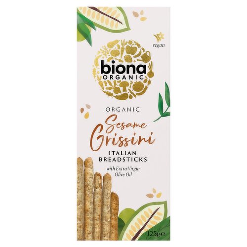 Biona Organic Sesame Italian Breadsticks 125g