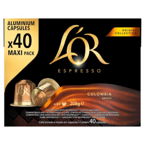 L'OR Espresso Colombia 40 Aluminium Capsules 208g