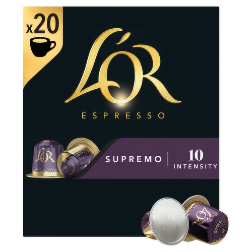 L'OR Espresso Supremo Coffee Pods x20 Intensity 10