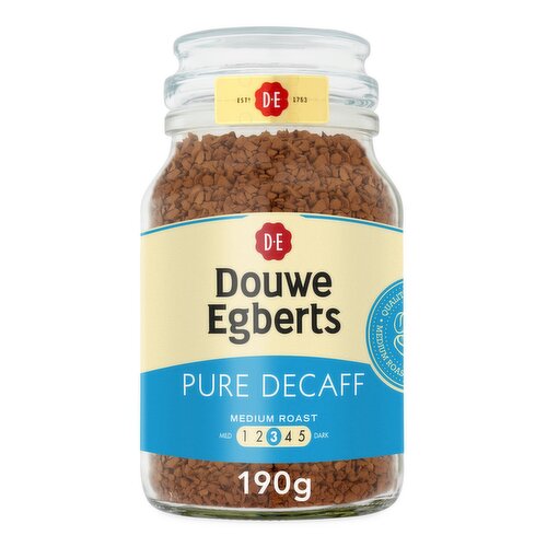 Douwe Egberts Pure Decaf Medium Roast Instant Coffee 190g