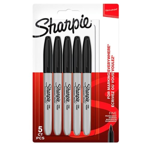 Sharpie Black Permanent Marker 5 Pack