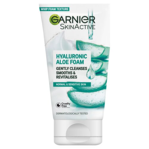 Garnier SkinActive Hyaluronic Aloe Whip Foam Cleanser, 150ml