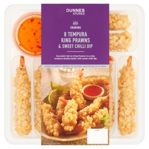 Dunnes Stores Sharing 8 Tempura King Prawns & Sweet Chilli Dip 185g