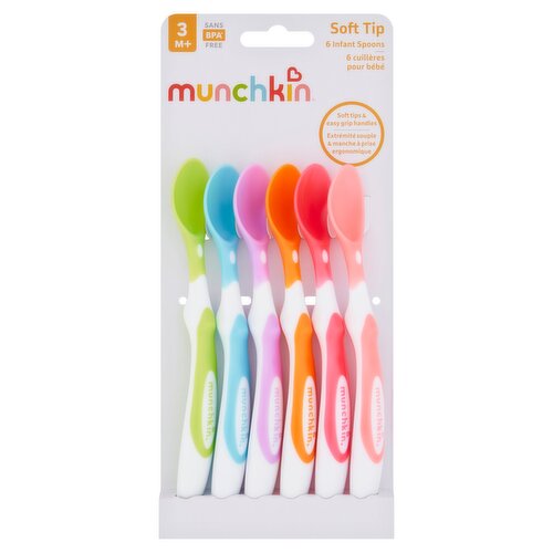 Munchkin 6 Soft Tip Infant Spoons 3m+