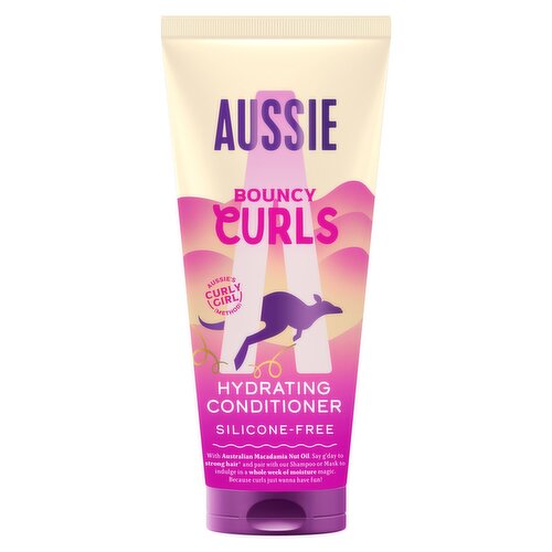 Aussie Bouncy Curls Hydrating Conditioner 200ml. For Wavy, Curly & Coily Hair
