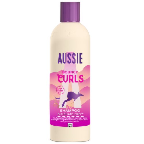 Aussie Bouncy Curls Shampoo 300ml. Sulphate-Free & Vegan. Waves, Curls, Coils
