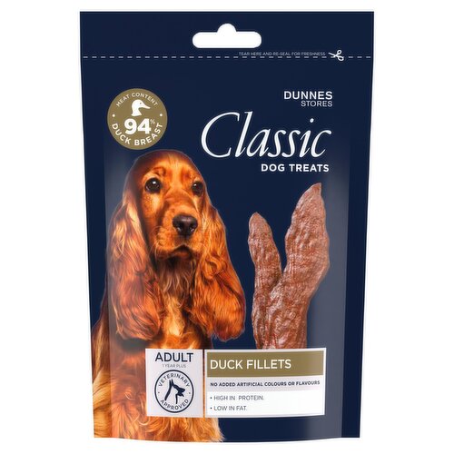 Dunnes Stores Classic Dog Treats Duck Fillets Adult 1 Year Plus 100g