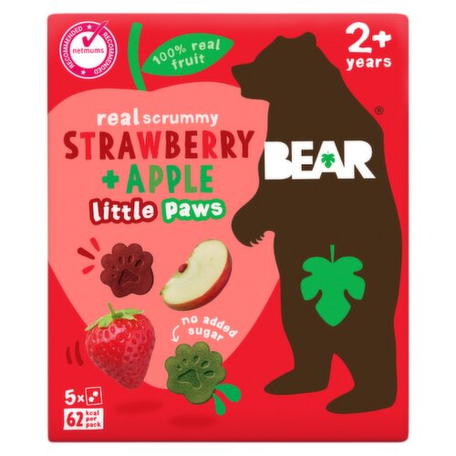 BEAR Little Paws Strawberry and Apple 2+ years 5x20g