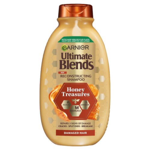 Garnier Ultimate Blends Honey Treasures Shampoo, AML Acacia + Manuka + Lavender, 400ml