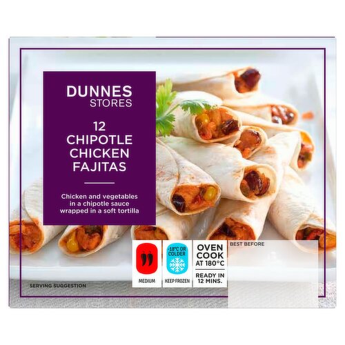 Dunnes Stores 12 Chipotle Chicken Fajitas 240g