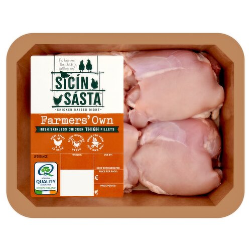 Sicín Sásta Farmers' Own Irish Skinless Chicken Thigh Fillets 420g