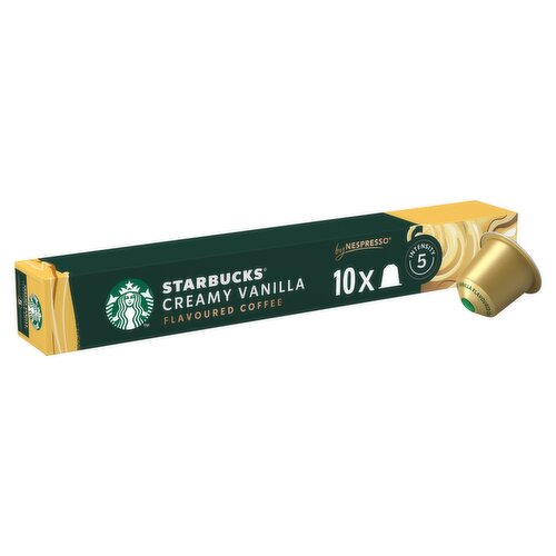 STARBUCKS Creamy Vanilla by NESPRESSO Coffee Pods, Blonde Roast, 53g box of 10