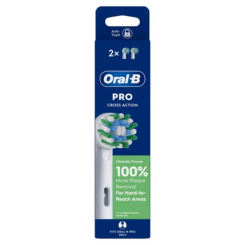 Oral-B Pro Cross Action Toothbrush Heads, 2 Counts