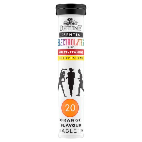 Beeline Essential Electrolytes and Multivitamins Effervescent 20 Orange Flavour Tablets
