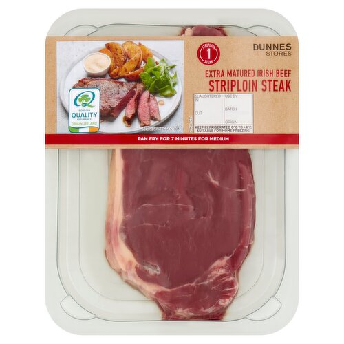 Dunnes Stores Extra Matured Irish Beef Striploin Steak 227g