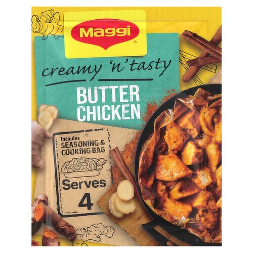 Maggi Juicy Creamy and Tasty Butter Chicken Herbs and Spices Recipe Mix 41g