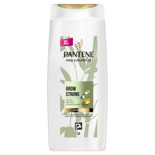 Pantene Pro-V Grow Strong Shampoo with Biotin 600ml for Dry Damaged Hair
