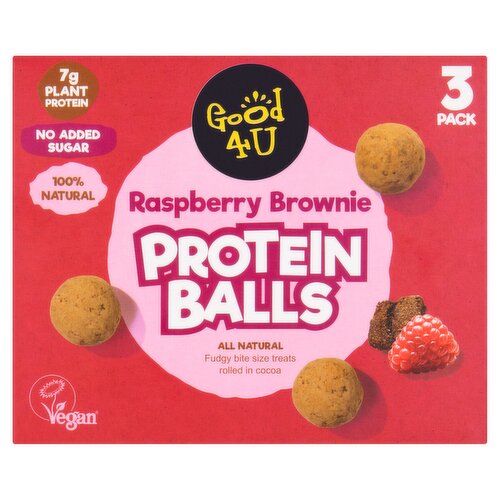 Good4U Raspberry Brownie Protein Balls 3 x 40g