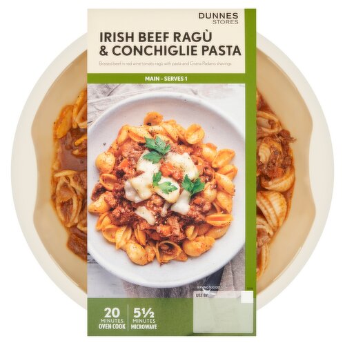 Dunnes Stores Irish Beef Ragù & Conchiglie Pasta 400g