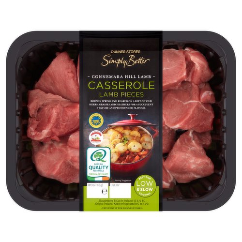 Dunnes Stores Simply Better Connemara Hill Lamb Casserole Lamb Pieces 400g