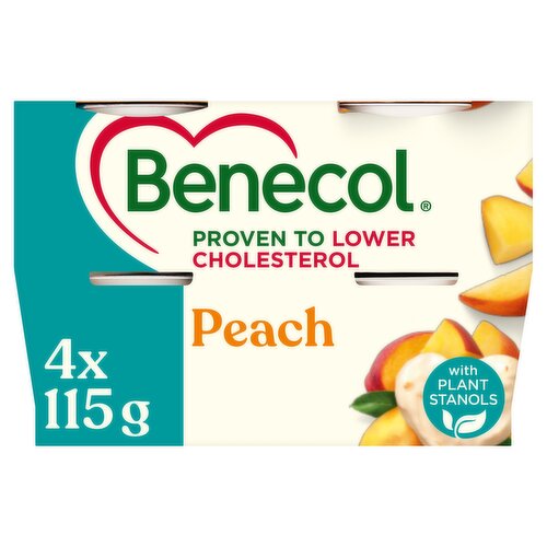 Benecol Peach Yogurt 4 x 115g (460g)