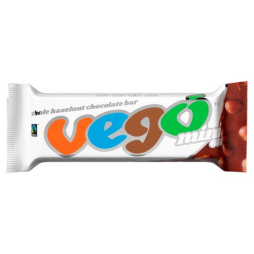 Vego Fairtrade Mini Whole Hazelnut Chocolate Bar 65g