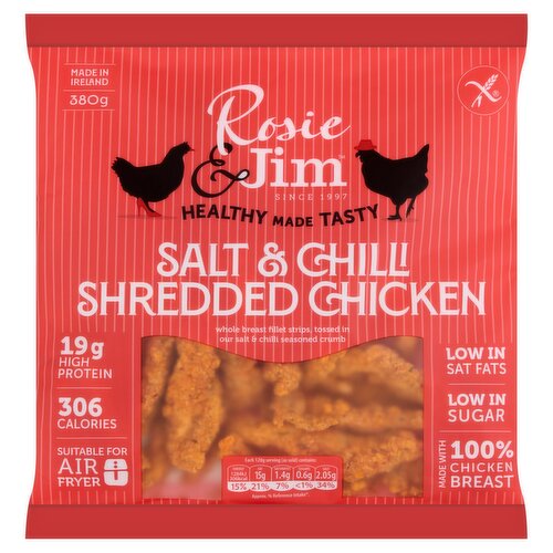 Rosie & Jim Salt & Chilli Shredded Chicken 380g