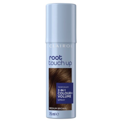 Clairol Root Touch Up Temporary 2-in-1 Colour+Volume Spray Medium Brown 75ml