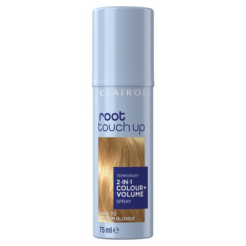 Clairol Root Touch Up Temporary 2-in-1 Colour+Volume Spray Dark to Medium Blonde 75ml