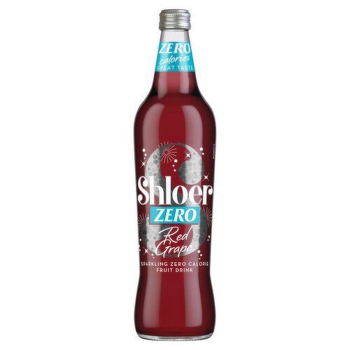 Shloer Zero Red Grape Sparkling Zero Calorie Fruit Drink 750ml