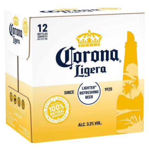 Corona Ligera Premium Lager Beer 12x330ml