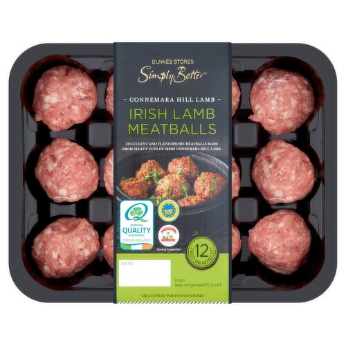 Dunnes Stores Simply Better Connemara Hill Lamb Irish Lamb Meatballs 300g
