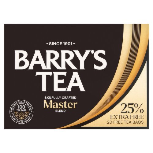 Barry's Tea Master Blend 80 +25% Extra Free Teabags 313g