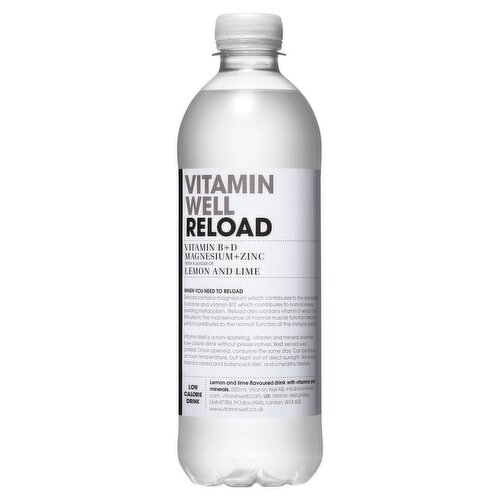 Vitamin Well Reload with Flavour of Lemon and Lime 500ml
