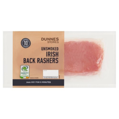 Dunnes Stores Unsmoked Irish Back Rashers 370g