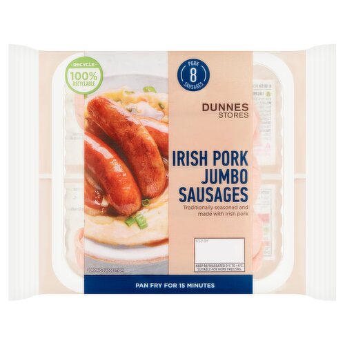 Dunnes Stores 8 Irish Pork Jumbo Sausages 400g