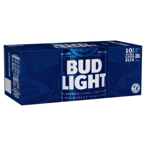 Bud Light Lager Beer Cans 10x440ml