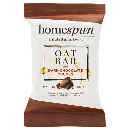 Homespun Oat Bar with Dark Chocolate Chunks 50g