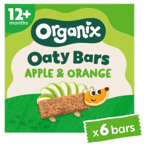 Organix Apple & Orange Soft Oaty Bars Toddler Snacks Multipack 138g (6x23g) 12 months+