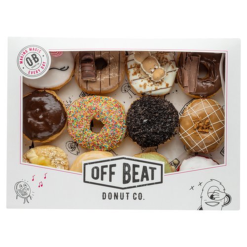Off Beat Donut Co. 12 Prepacked Premium Dounts