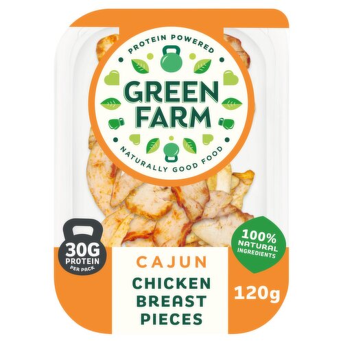 Green Farm Cajun Chicken Breast Pieces 120g
