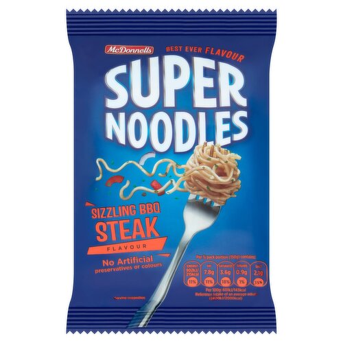 McDonnells Super Noodles Sizzling BBQ Steak Flavour 85g
