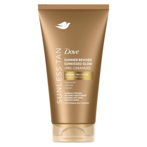 Dove Summer Revived Sunkissed Glow Medium to Dark Gradual Tan Lotion 75 ml